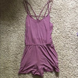 American Eagle striped romper